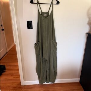 Olive Green Free People Movement Hot Shot Onesie